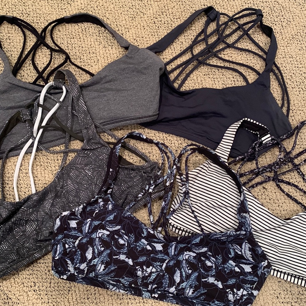 Lot of 5 Free to Be Wild Lululemon Bras